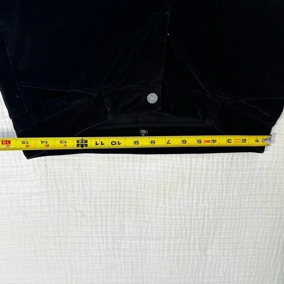 Talbots 10 petite velveteen straight leg five pocket pants. Black - Picture 6 of 6